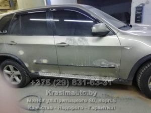 удаление ржавчины с двери BMW X5 2012 Минск