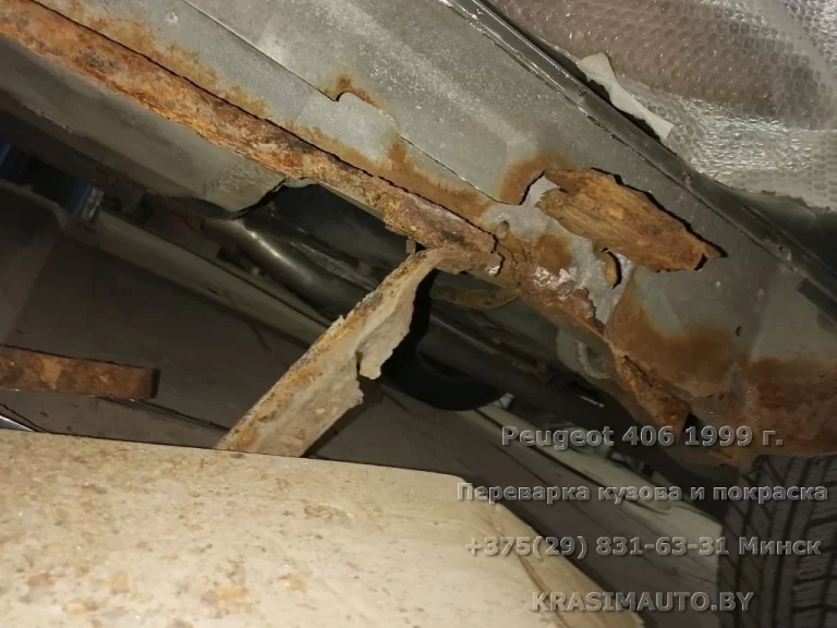 Переварка и покраска кузова Peugeot 406 1999 года