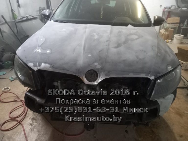 SKODA Octavia 2016 покраска элементов кузова