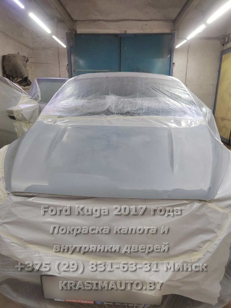 Покраска капота и внутрянки дверей Ford Kuga 2017 года