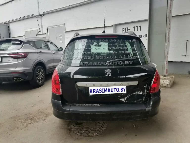 Кузовной ремонт после ДТП Peugeot 308 2011 года