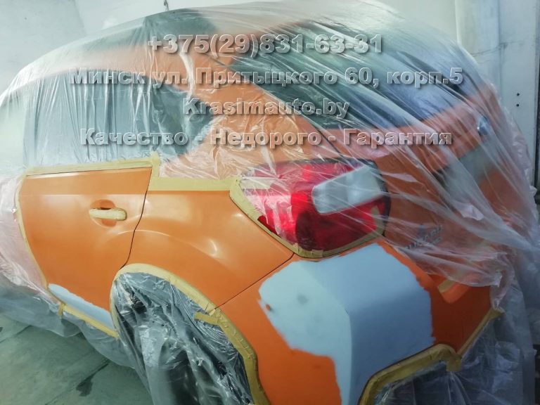 Subaru SV - ремонт бампера и дверей в Минске