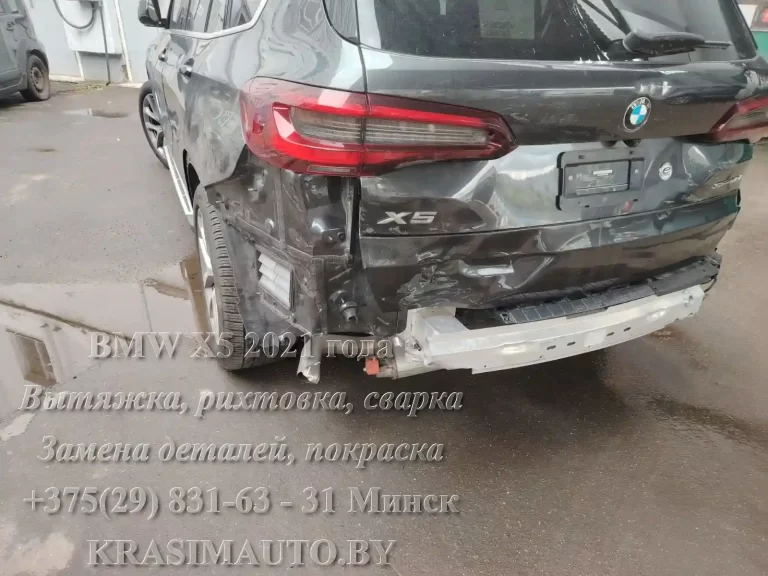 Кузовной ремонт BMW X5 2021 года после ДТП